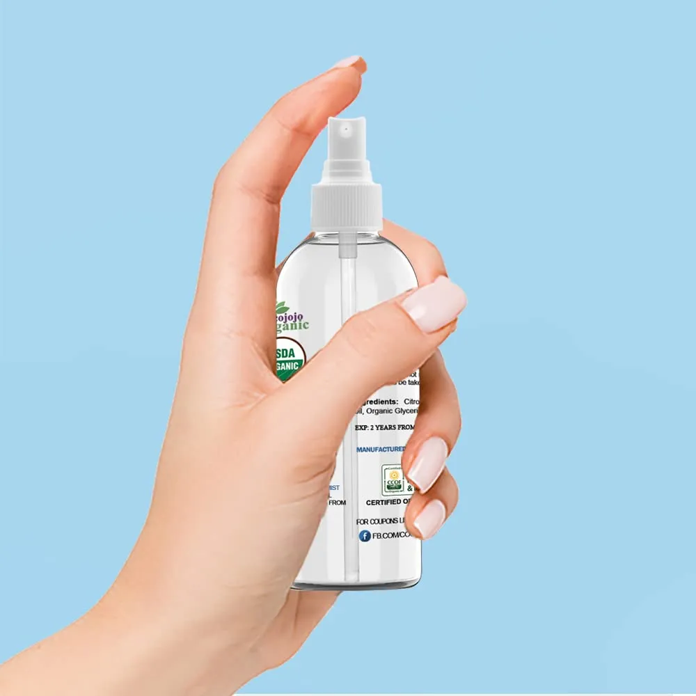 Organic Citronella Mist For Skincare - Face Mist Spray - Moisturizes Dry Skin & Uplift Mood - Pure Citronella Essential Oil & Glycerin Body Mist - Packaging May Vary. (4 oz)