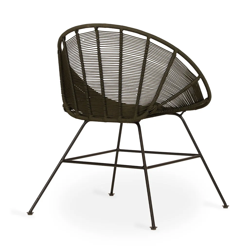 Orgu - Metal Chair with Black Color Threads