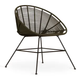 Orgu - Metal Chair with Black Color Threads