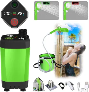 Outdoor Portable Camping Shower: Battary Electronic Shower for Family Road Trip - Camp Shower Kit for Pet Car Plants in Garden