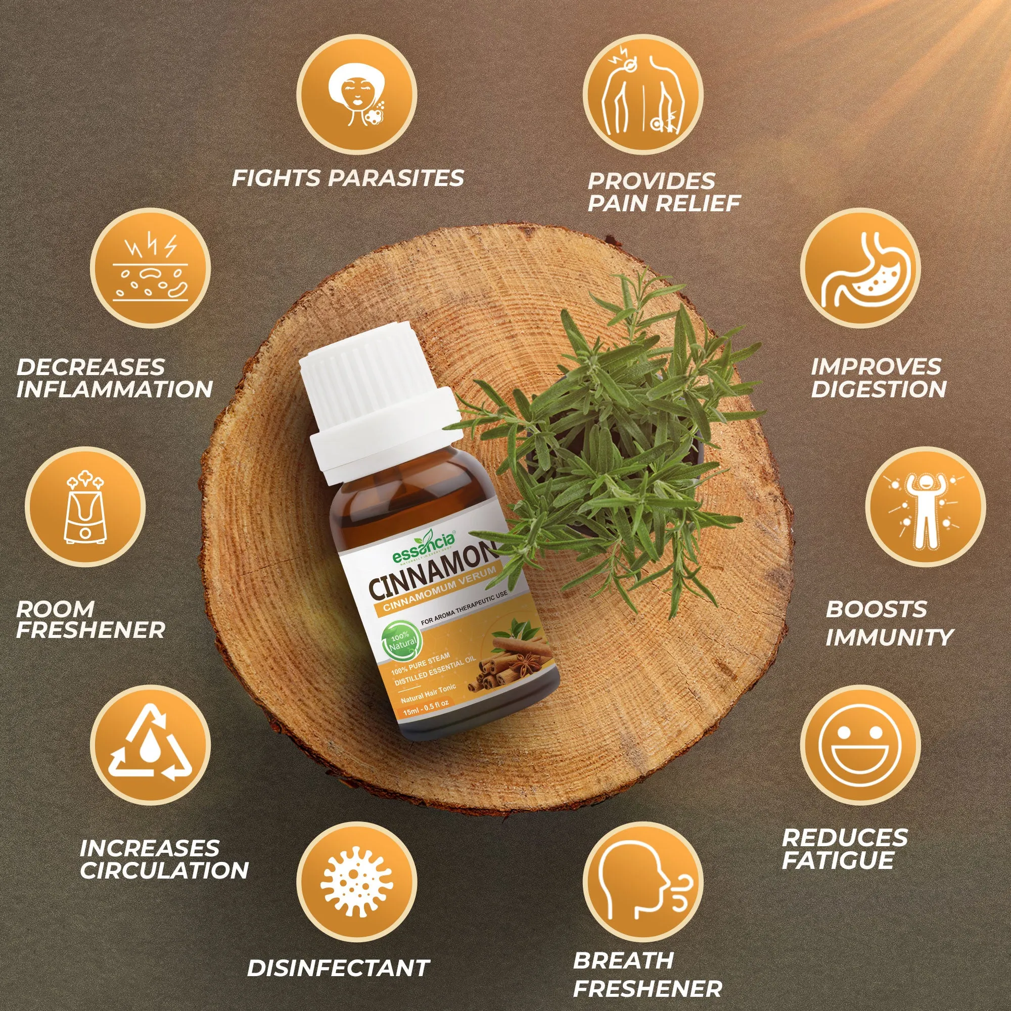 Pack of 6 Essential oils ( Tea Tree, Basil, Bergamot, Cinnamon, Cedarwood, Citronella)