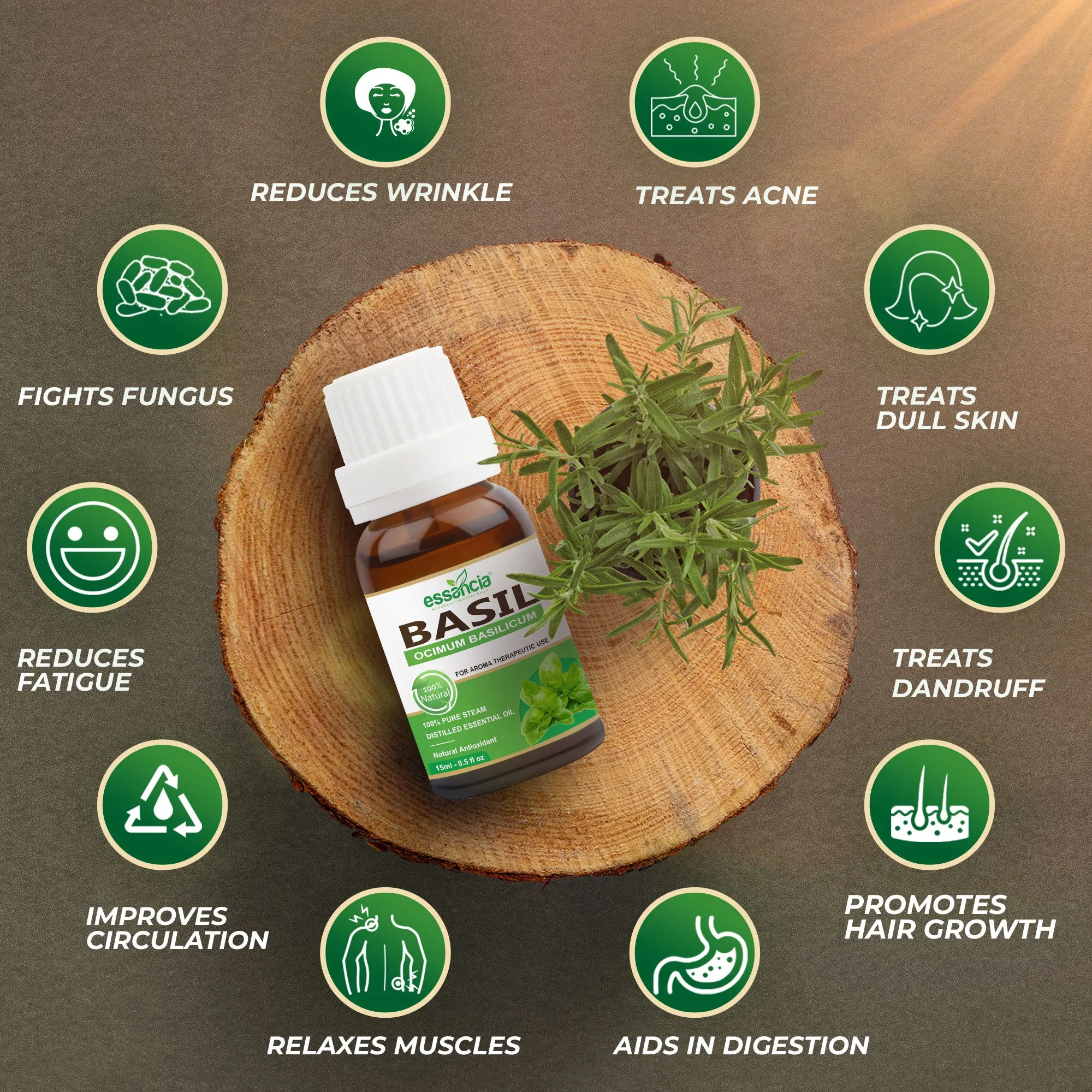 Pack of 6 Essential oils ( Tea Tree, Basil, Bergamot, Cinnamon, Cedarwood, Citronella)