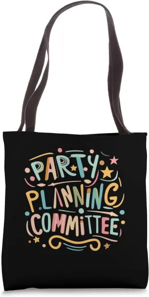 Party Planning Committee Colorful Birthday Crew Squad Cute Tote Bag