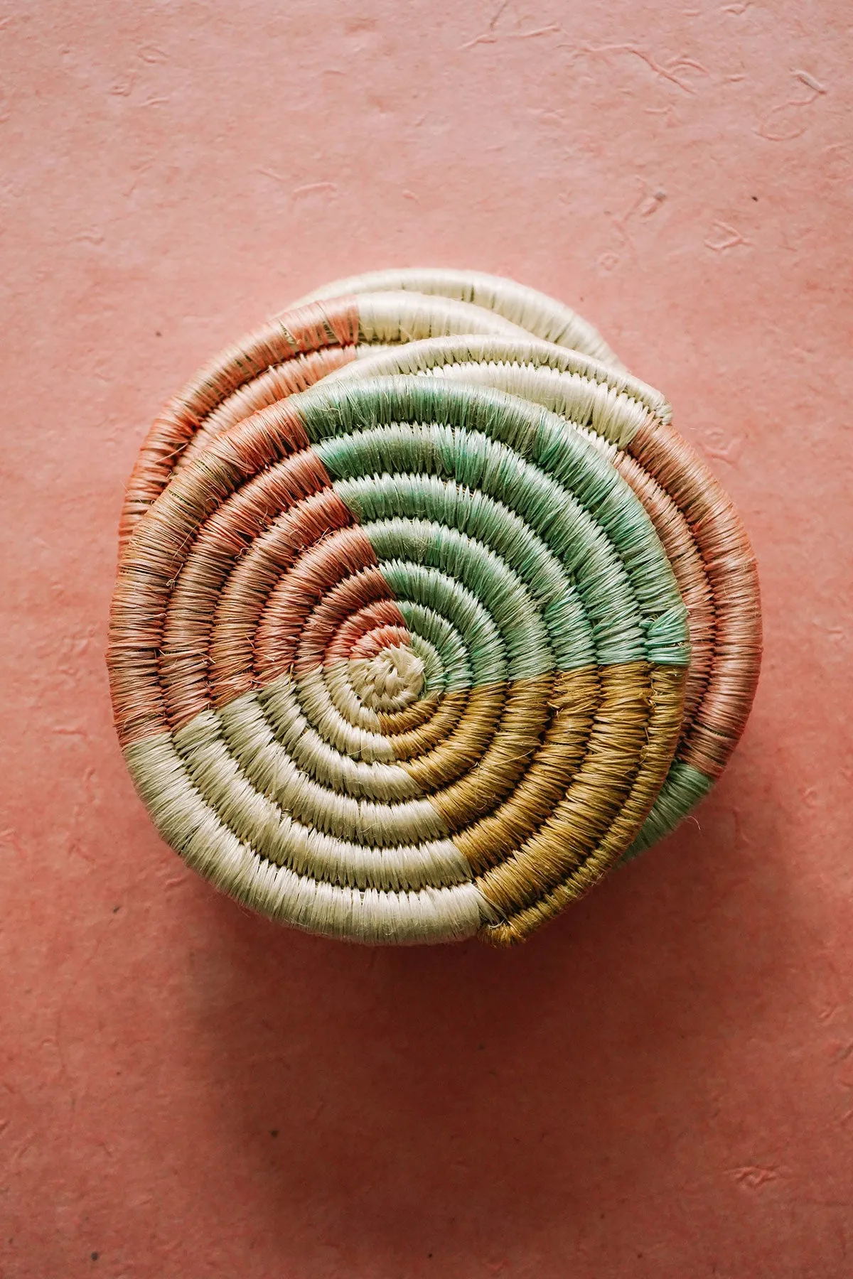 Pastel Woven Coaster Set of 4