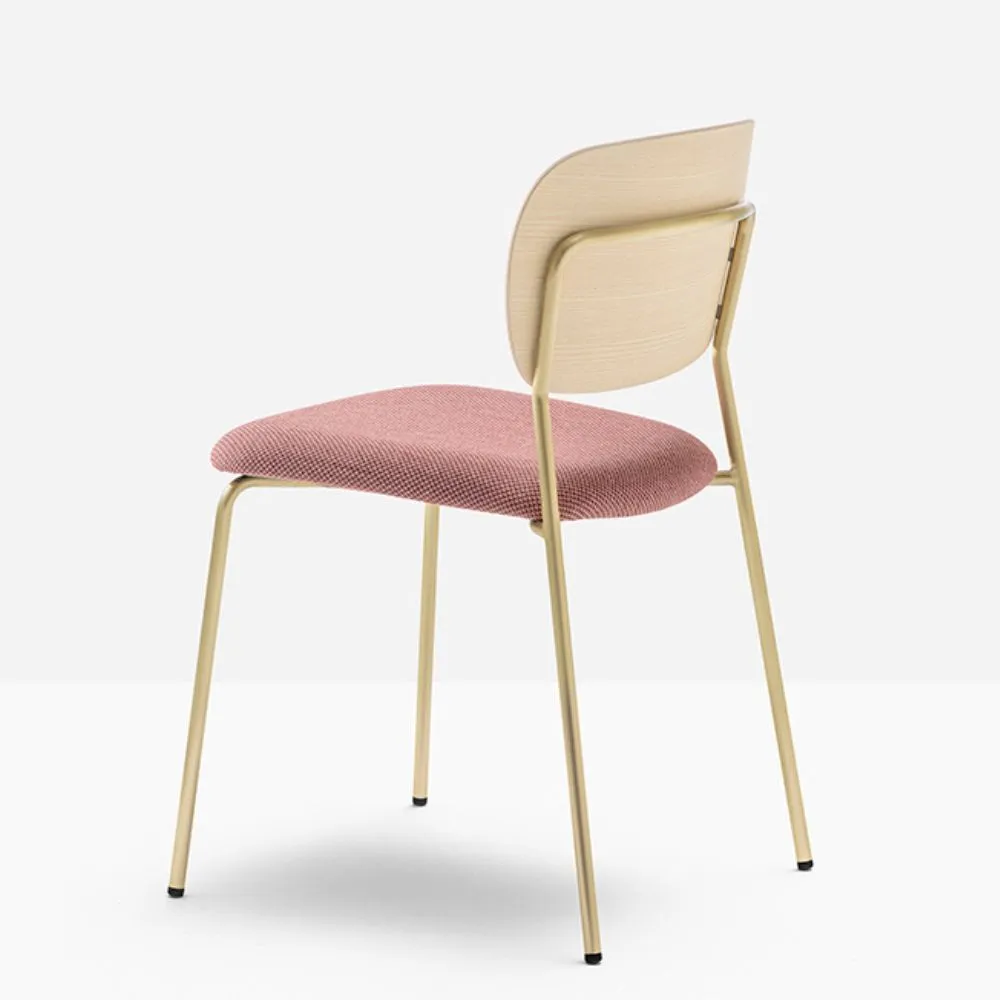 Pedrali Jazz 3720 padded chair with ash backrest