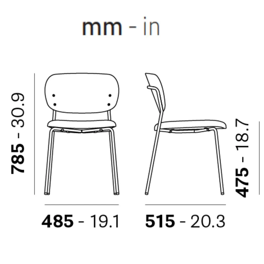 Pedrali Jazz 3720 padded chair with ash backrest