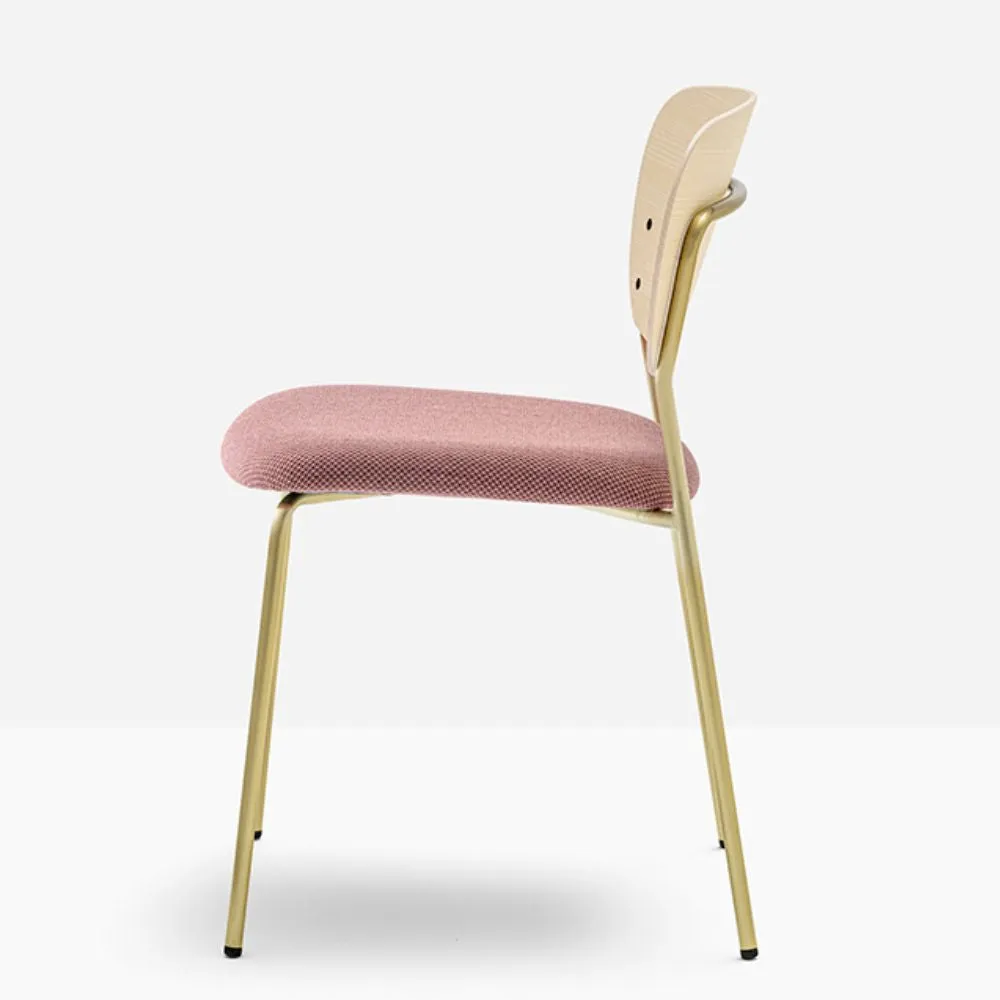 Pedrali Jazz 3720 padded chair with ash backrest