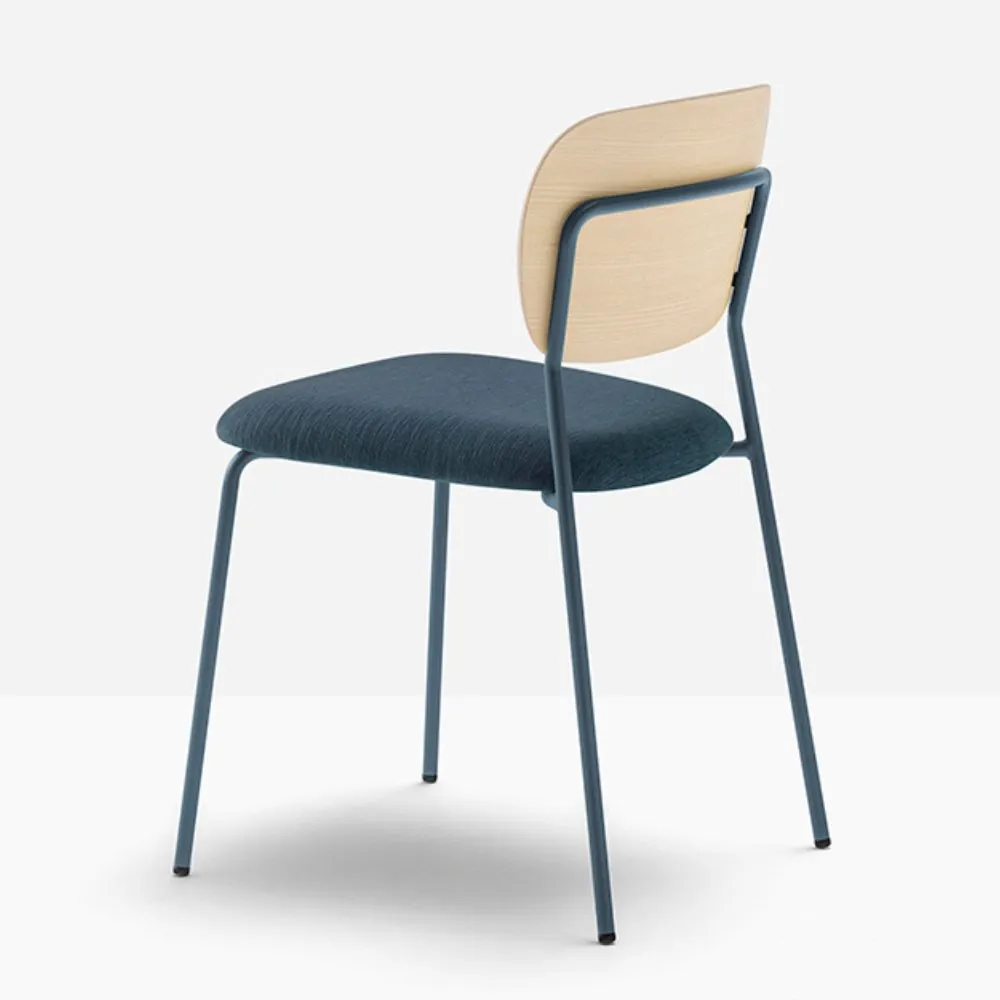Pedrali Jazz 3720 padded chair with ash backrest