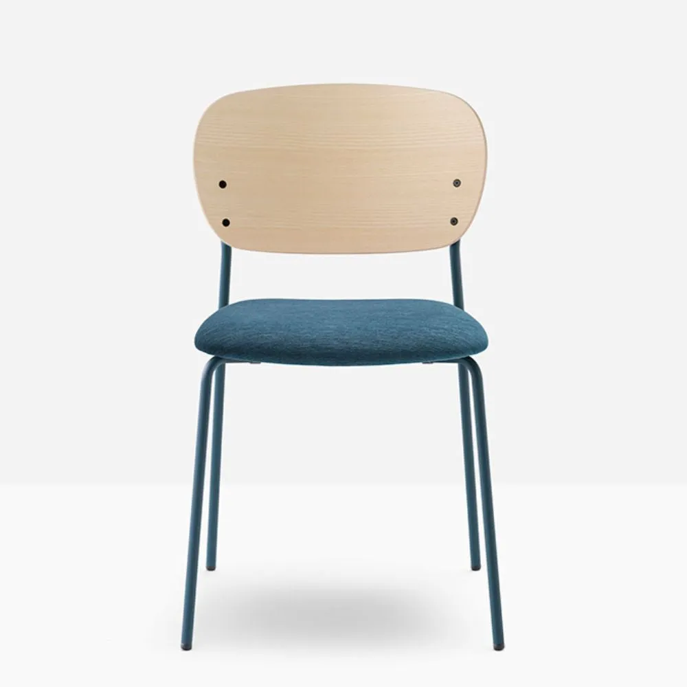 Pedrali Jazz 3720 padded chair with ash backrest