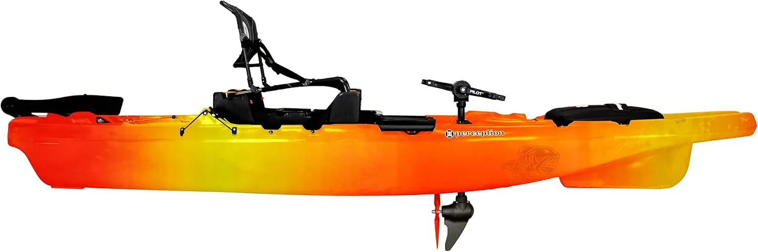 Perception Showdown Sit on Top Pedal Drive Fishing Kayak - Fold Away Lawn Chair Seat