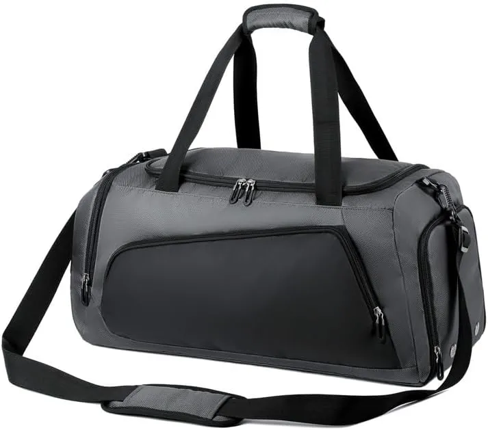 Personalized Sport Duffel Bag Dry Wet Separated Gym Bag Custom Embroidered Monogrammed Travel Duffel with Name Text Logo