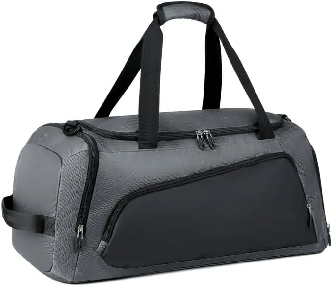 Personalized Sport Duffel Bag Dry Wet Separated Gym Bag Custom Embroidered Monogrammed Travel Duffel with Name Text Logo