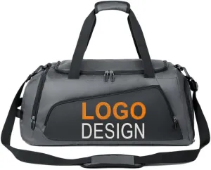 Personalized Sport Duffel Bag Dry Wet Separated Gym Bag Custom Embroidered Monogrammed Travel Duffel with Name Text Logo