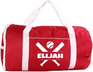 Personalized Sport/Gym Roll Duffel Bag - Baseball