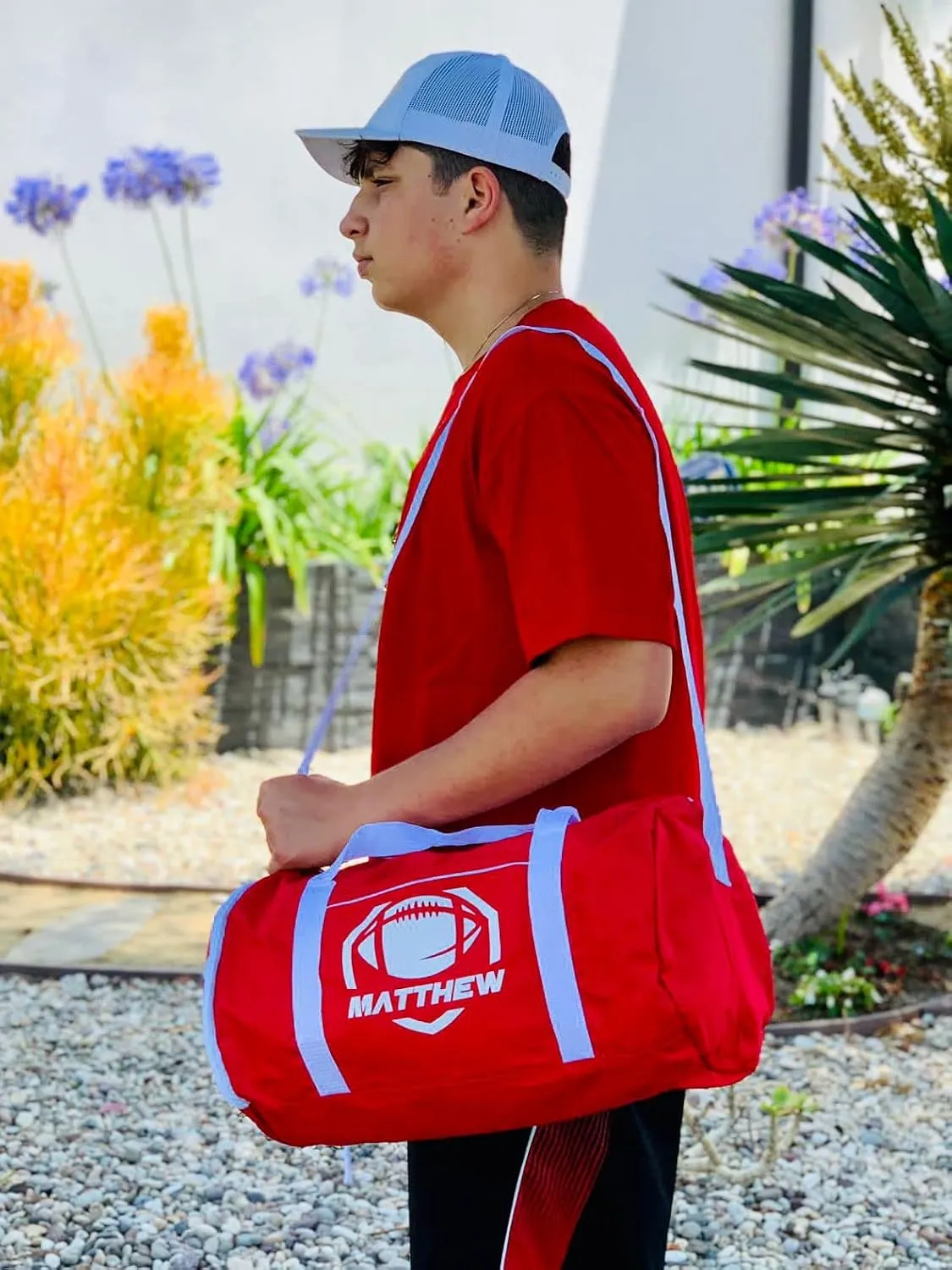 Personalized Sport/Gym Roll Duffel Bag - Baseball
