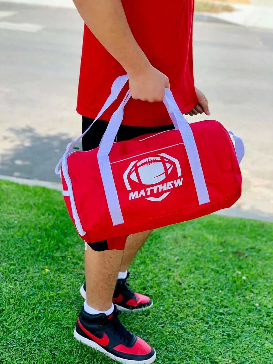 Personalized Sport/Gym Roll Duffel Bag - Fitness & Weight Training