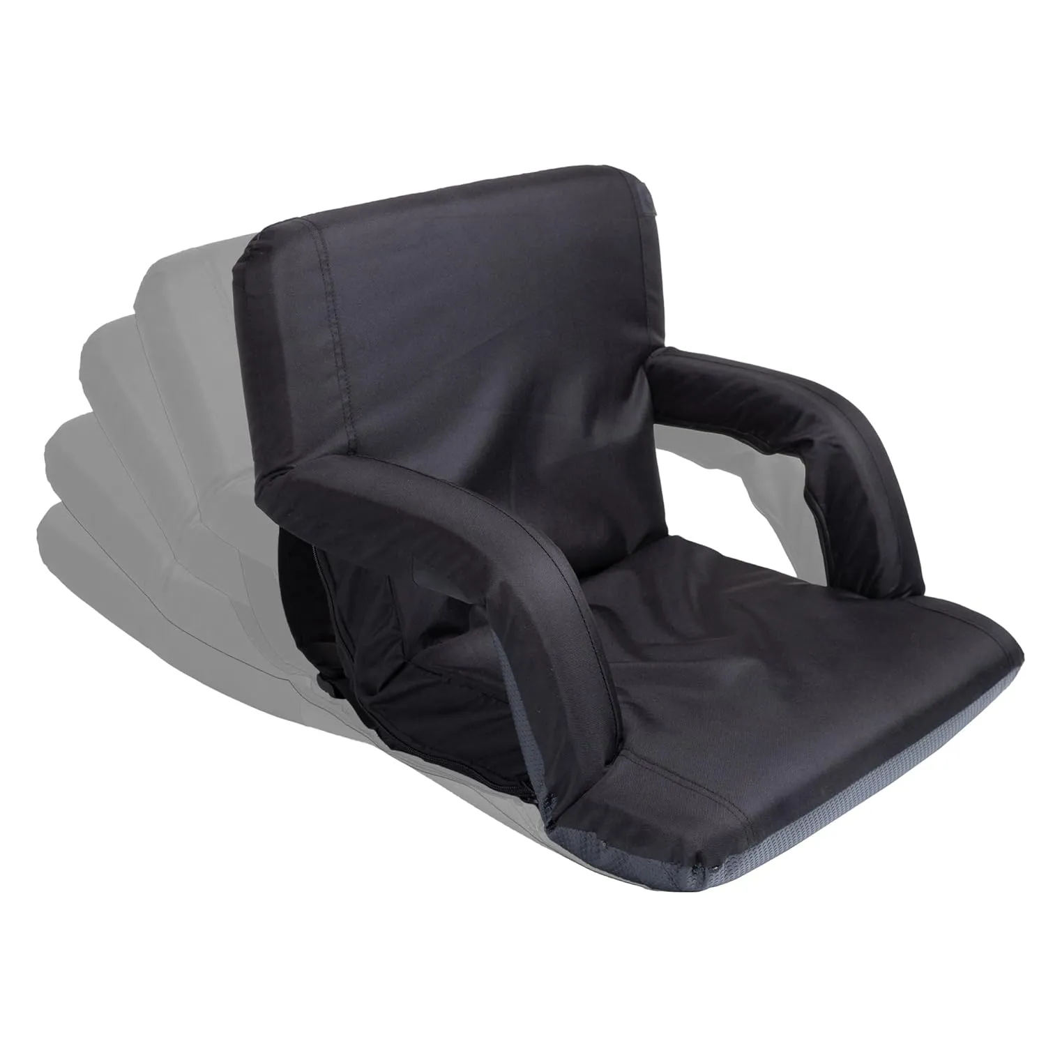 PICNIC TIME Black Arizona Cardinals Ventura Seat Portable Recliner Chair