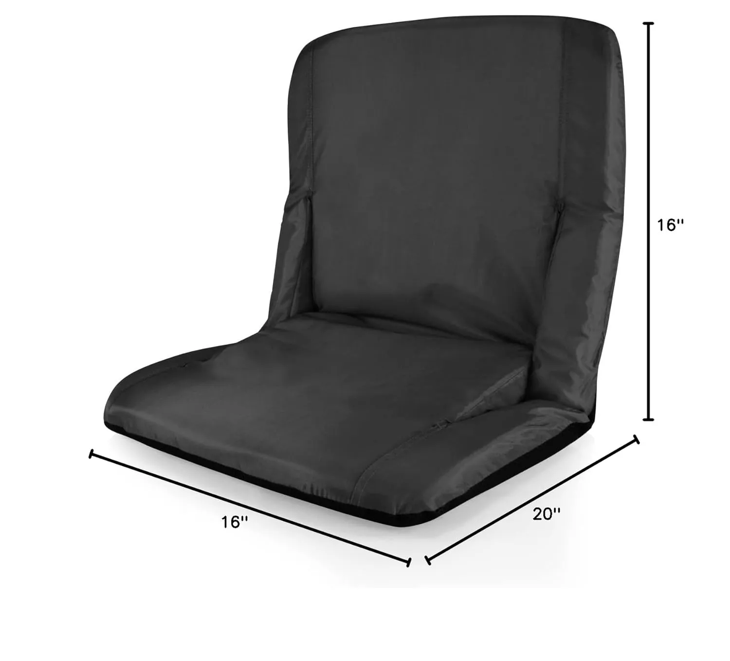 PICNIC TIME Black Arizona Cardinals Ventura Seat Portable Recliner Chair