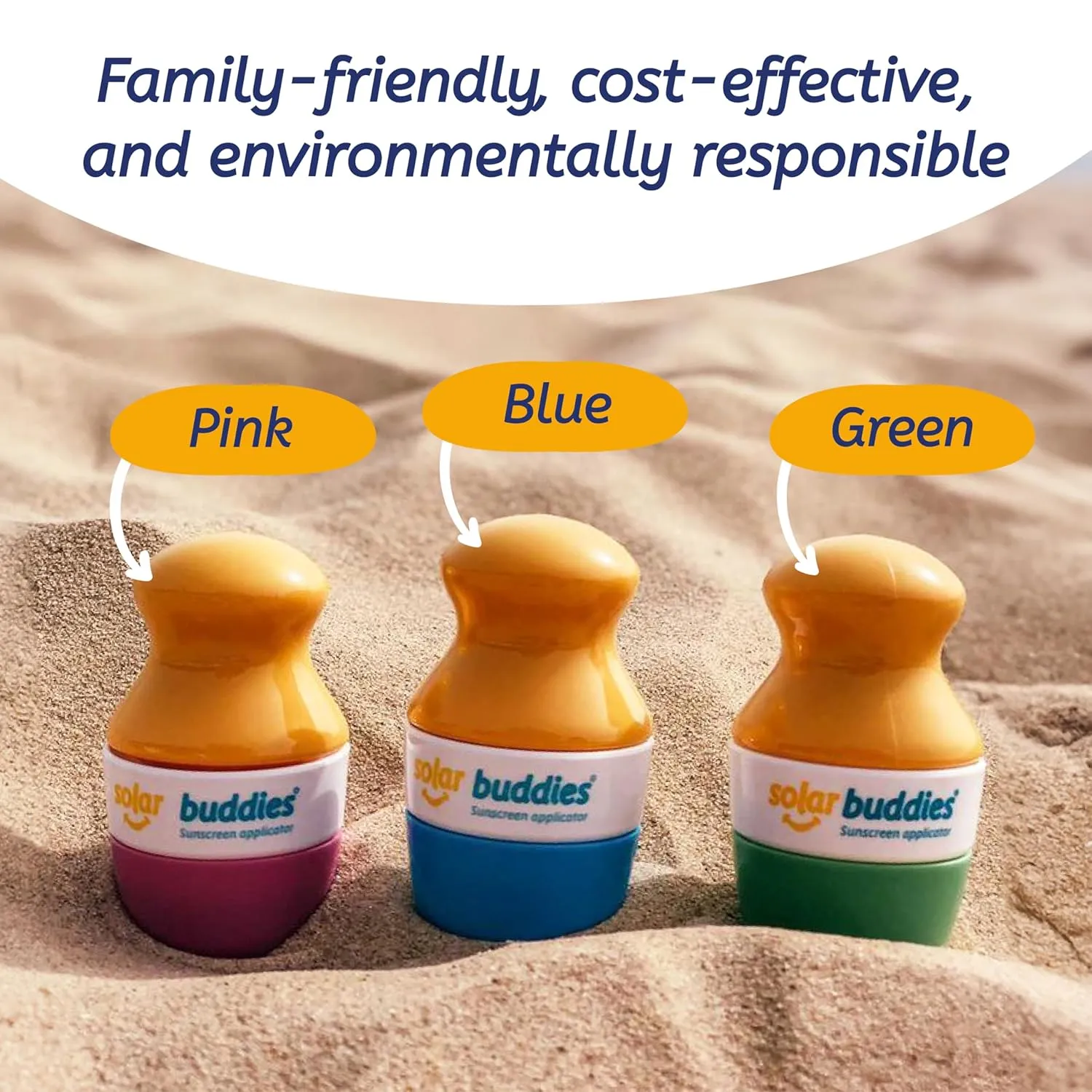 Pink Bag Bundle Solar Buddies Refillable Roll On Sunscreen Suncream Applicator Bag Bundle With Applicator Carabina Clip For Families, Kids, Adults, Travel Set, With A Free Sticker Pack (Pink)