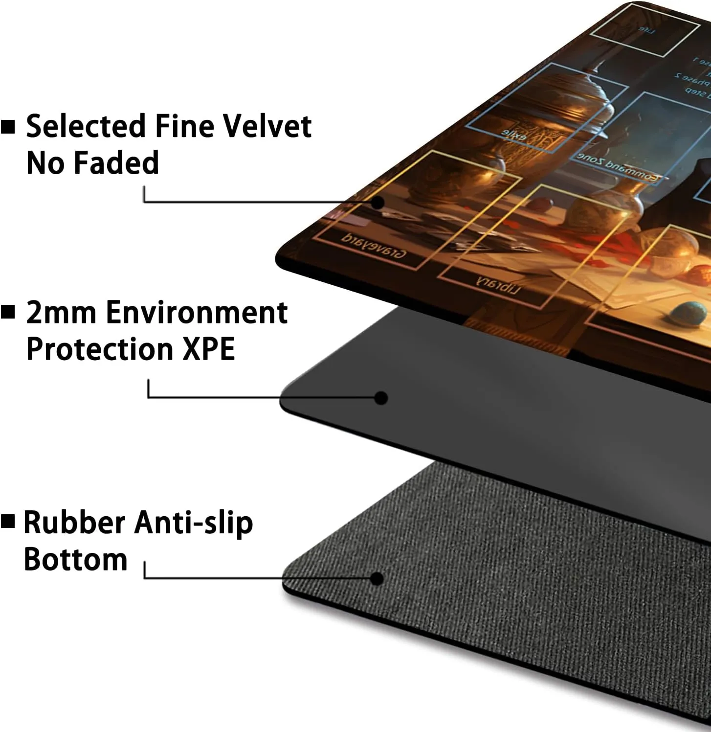 Playmat for MTG, with Free Storage Bags,Game Mat 24 x 14 inches, TCG and Board Game Mat for Cards,Mousepad Desk Mats (Cat 3-Auxiliary Combat)