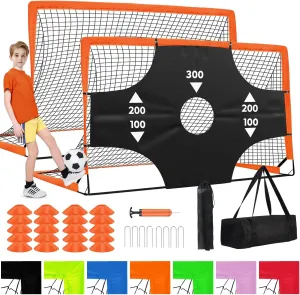 Portable Pop Up Soccer Goal - 6x4ft Backyard Training Equipment with Soccer Ball, Scoring Target Cloth, and Conesl,Fencing Training Equipment，Baseball & Softball Protective Screens