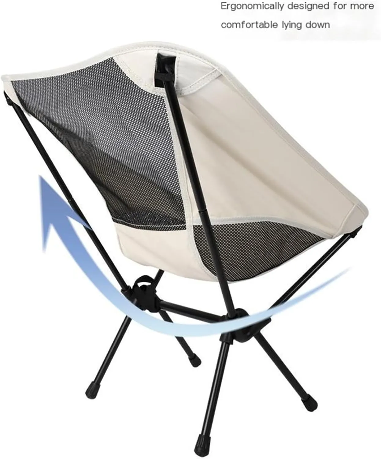 Portable Stool Portable Folding Chair Can Be Stored Fishing Small Stool Painting Sketching Backrest Chair Breathable Mesh Picnic Chair Folding Stool(Beige,14.6 * 13.2 * 34.6in)
