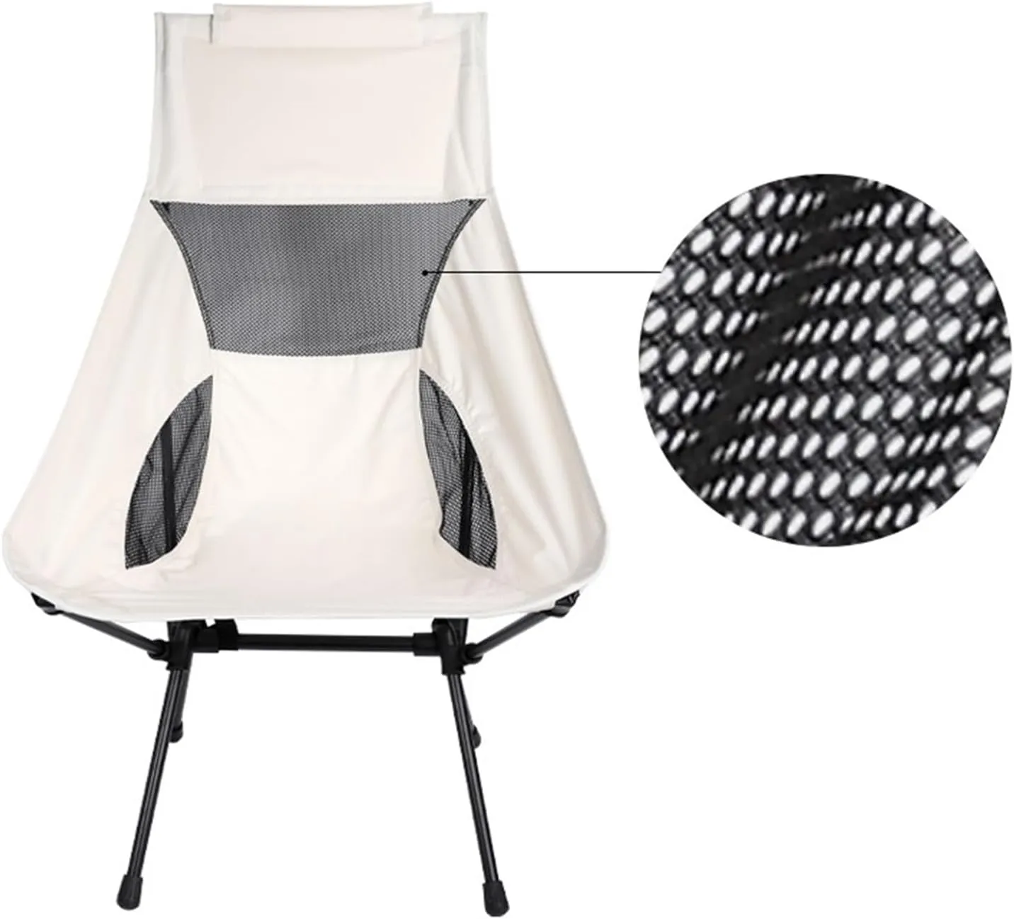 Portable Stool Portable Folding Chair Can Be Stored Fishing Small Stool Painting Sketching Backrest Chair Breathable Mesh Picnic Chair Folding Stool(Beige,14.6 * 13.2 * 34.6in)