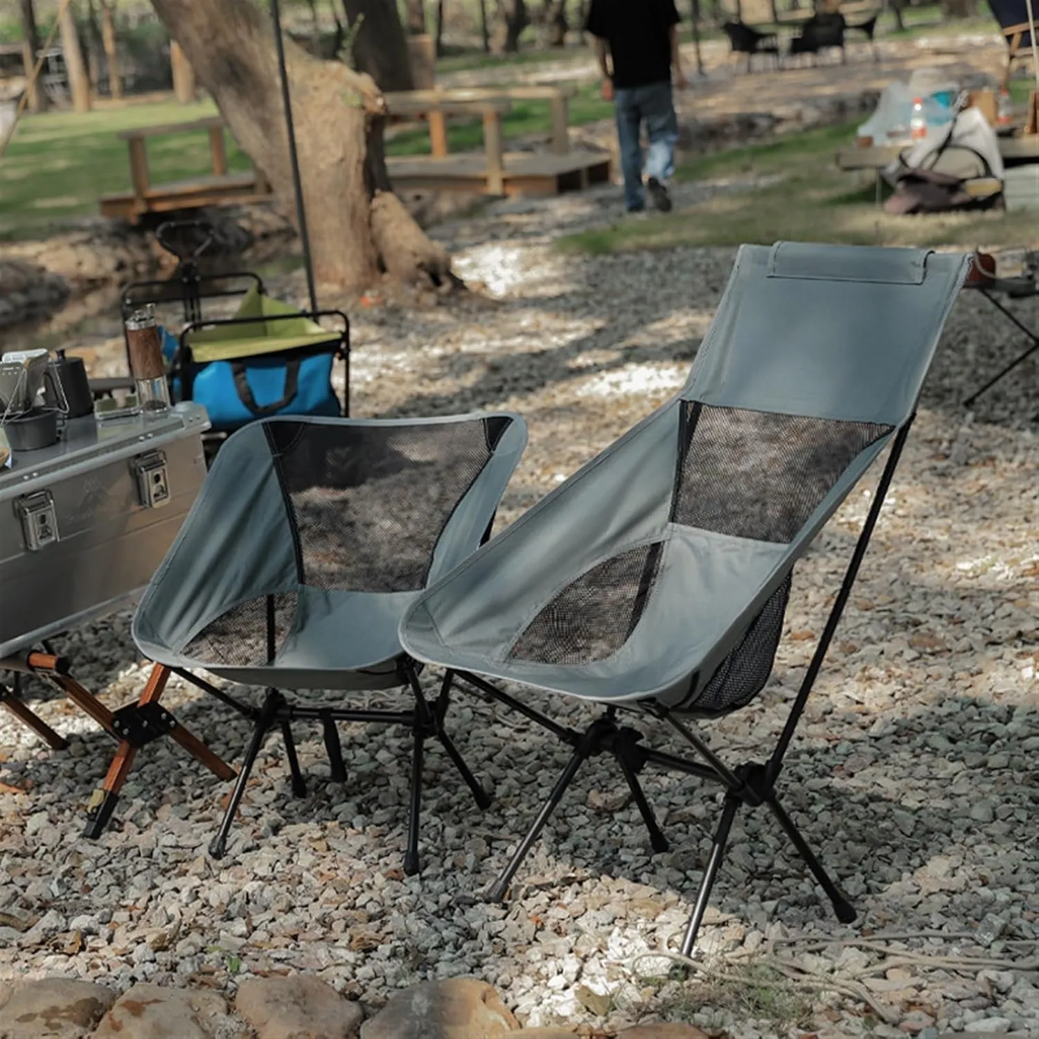 Portable Stool Portable Folding Chair Can Be Stored Fishing Small Stool Painting Sketching Backrest Chair Breathable Mesh Picnic Chair Folding Stool(Beige,14.6 * 13.2 * 34.6in)