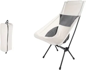 Portable Stool Portable Folding Chair Can Be Stored Fishing Small Stool Painting Sketching Backrest Chair Breathable Mesh Picnic Chair Folding Stool(Beige,14.6 * 13.2 * 34.6in)