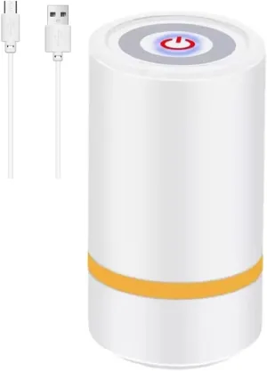Portable USB Rechargeable Handheld Mini Bag Sealer Kitchen Smart Small Food Household Vacuum Sealer Easy Carrying with 10 Bags White