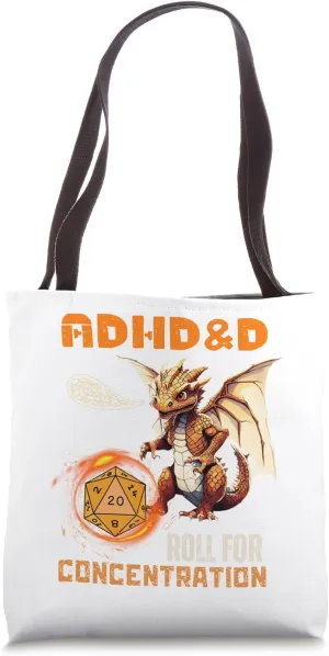 Powerful ADHD&D Roll For Concentration Neurodiversity Tote Bag
