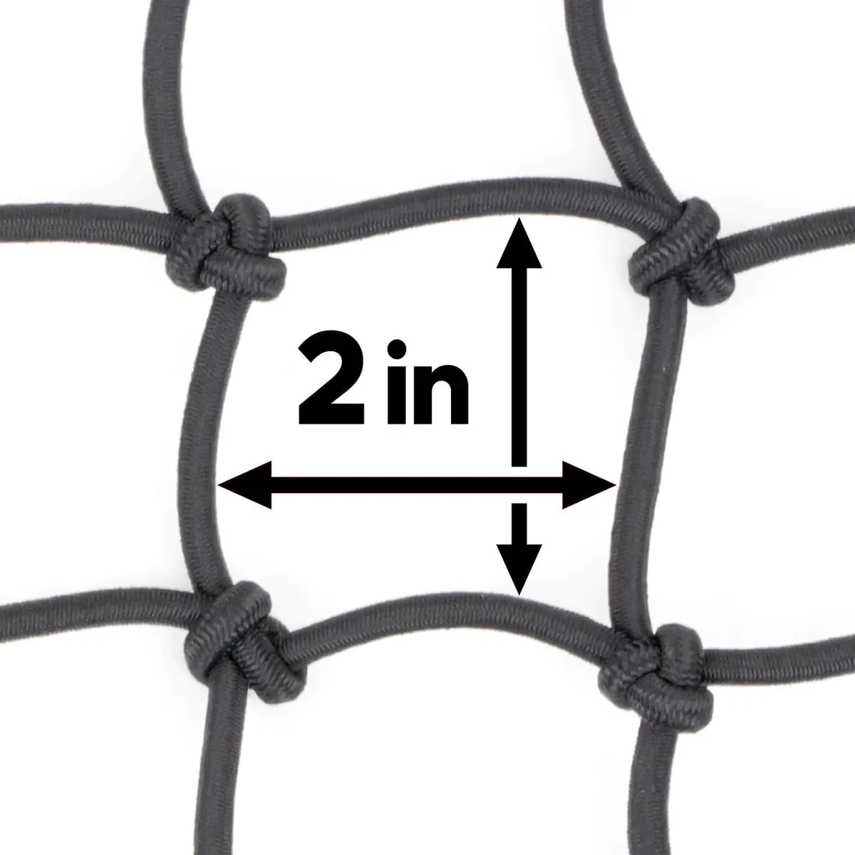 Powertye Cargo Net Adjustable - Black 15" x 15"