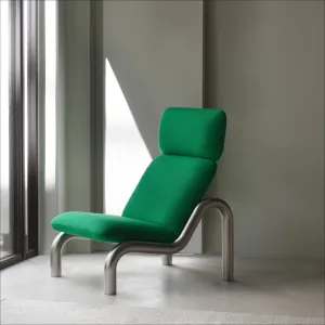 PRE-ORDER │ NORMANN COPENHAGEN Tube Lounge Chair, Stainless Steel/Vidar 932