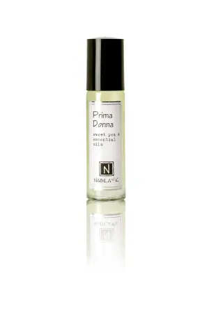 Prima Donna Roll-On Perfume with Sweet Pea Oil Alcohol-Free, All-Natural, Organic, Long-Lasting Fragrance - Travel-Size Perfume for Women - TSA Approved, 0.33 oz / 10 ml