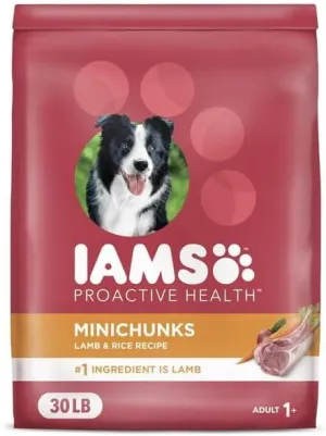 Proactive Health Minichunks Dry Dog Food with Real Lamb & Rice, 30 Lb. Bag, 100% Complete and Balanced Meal That Supports Growth and Health