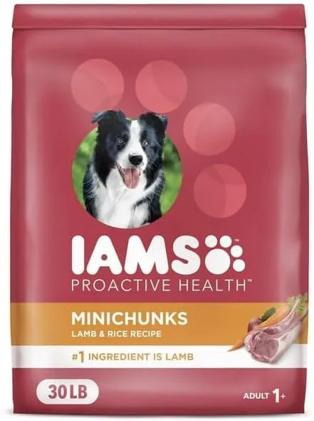 Proactive Health Minichunks Dry Dog Food with Real Lamb & Rice, 30 Lb. Bag, 100% Complete and Balanced Meal That Supports Growth and Health