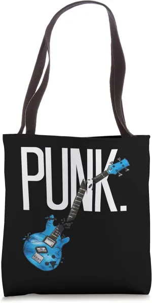 Punk Grunge Rage Broken Guitar Music Lovers Rock And Roll Tote Bag