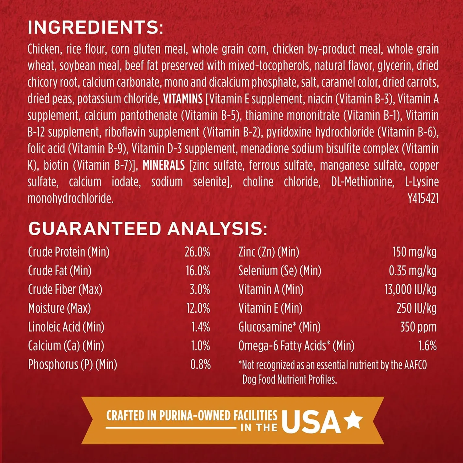 Purina ONE Chicken and Rice Formula Dry Dog Food - 16.5 lb. Bag