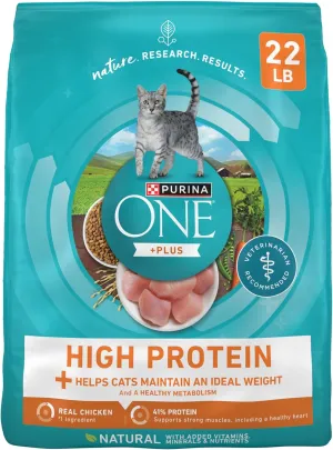 Purina ONE High Protein, Healthy Weight Plus Ideal Weight With Chicken Dry Cat Food - 22 lb. Bag