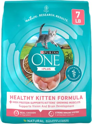 Purina ONE High Protein, Natural Dry Kitten Food,  Plus Healthy Kitten Formula - 7 lb. Bag