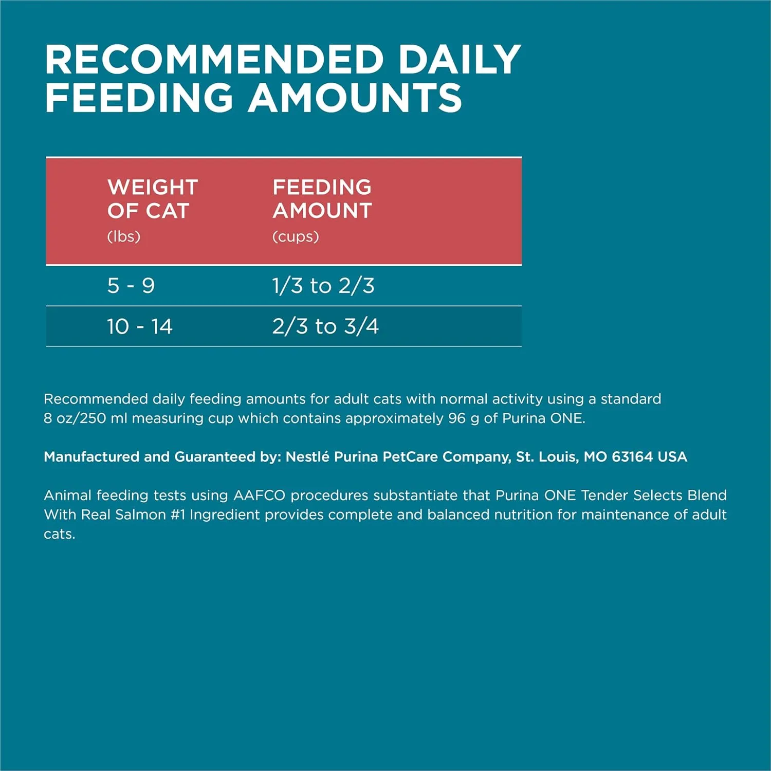 Purina ONE Natural Dry Cat Food, Tender Selects Blend with Real Salmon - 22 lb. Bag