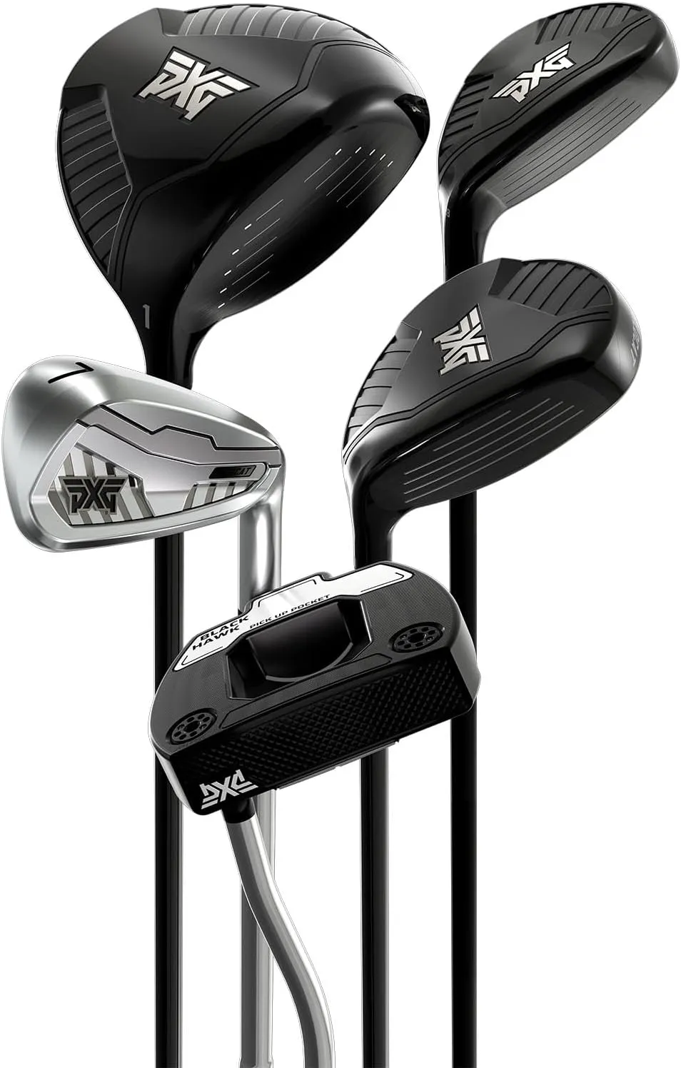 PXG Wildcat Complete Golf Club Set, Includes Driver, 5 Wood, 6 Hybrid, 7-PW, SW, and Putter for Men and Women Golfers