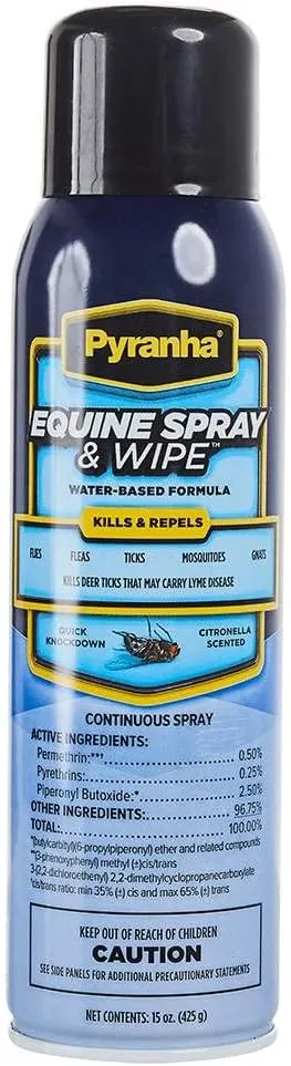 PYRANHA 001EQSR15 068262 Equine Spray Bov Continuous Spray, 15 oz