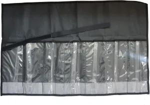 Qty 1 Fishing 7-Pocket Roll-up Trolling TACKLE Storage Jig Lures Bags - Black