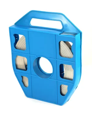 QWORK Band Strapping Coil, 1 Pack Stainless Steel Anti-Rust Strapping Band, 3/4" Width X 0.030" Thickness, 100-foot Roll in Blue Tote Bag, Bright Annealed Belt