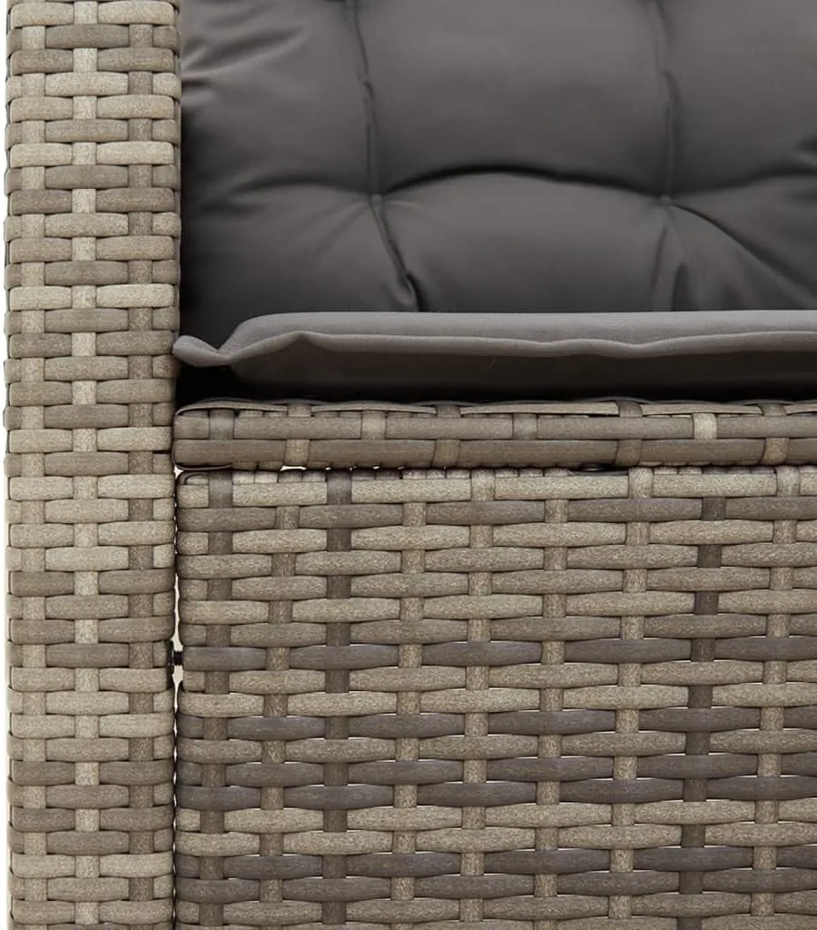 Relaxing Chair Camping Chair Dining Chairs Lawn Chairs - Patio Chair with Cushions Gray Poly Rattan for Park Campsites Terrace Outside
