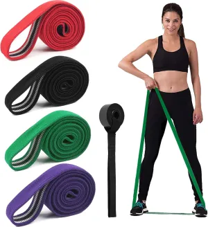 Resistance Bands for Working Out,4pcs Fabirc Resistance Band Set Full Body Elastic Bands for Exercise Bands Workout Bands Resistance
