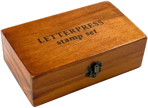 Retro Letterpress Stamp Set
