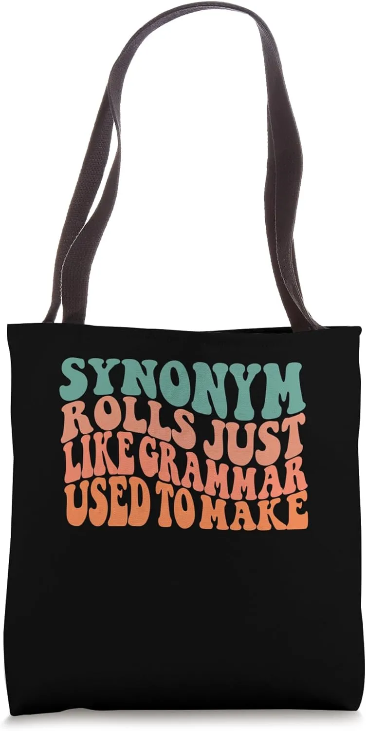 Retro Synonym Rolls Just Like Grammar Used To Make Vintage Tote Bag