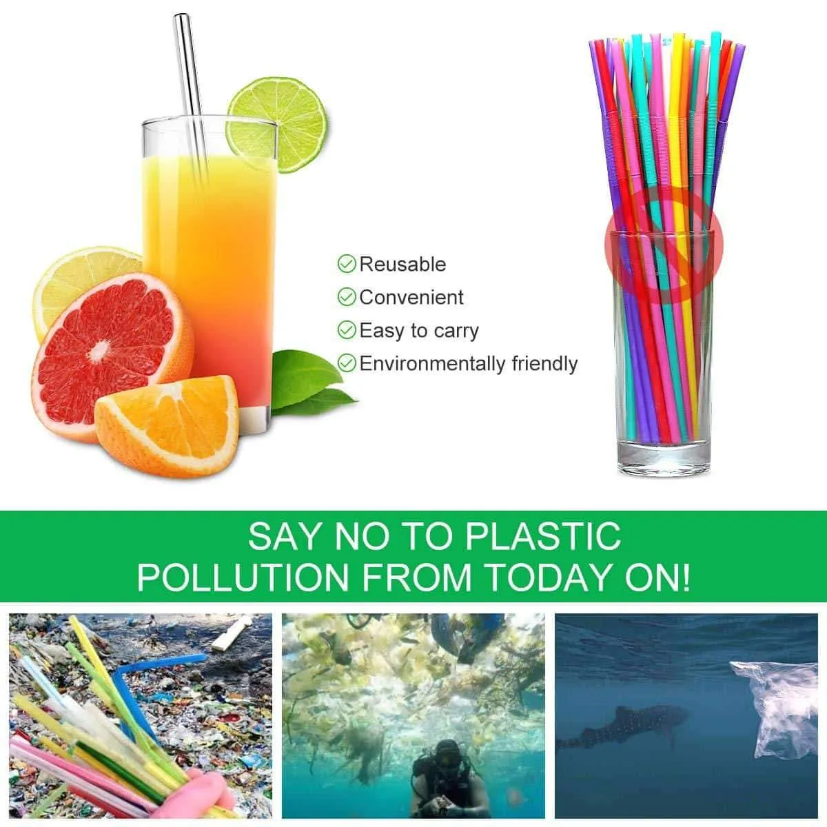 Reusable Collapsible Straw Folding Telescopic Stainless Steel Metal Drinking Straws Portable Kit with Cleaning Brush & Carrying Case & Silicone Tips & Keychain for Home & Office & Travel(Red)